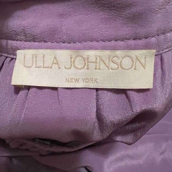 Ulla Johnson Simone Bubbled Tiered Silk Midi Skirt Foxglove Womens Size 4 - Picture 8 of 10